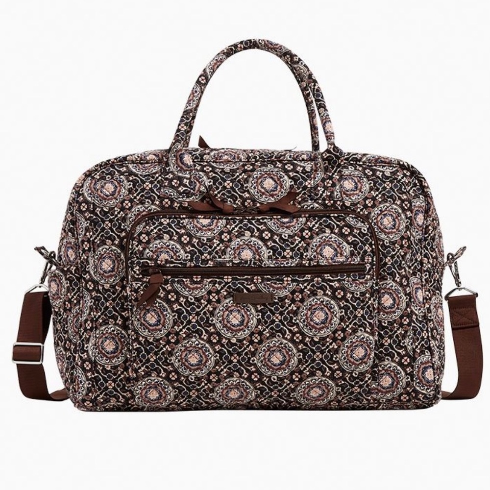 NWT Vera Bradley Weekender Travel Bag in Mahogany Medallion
